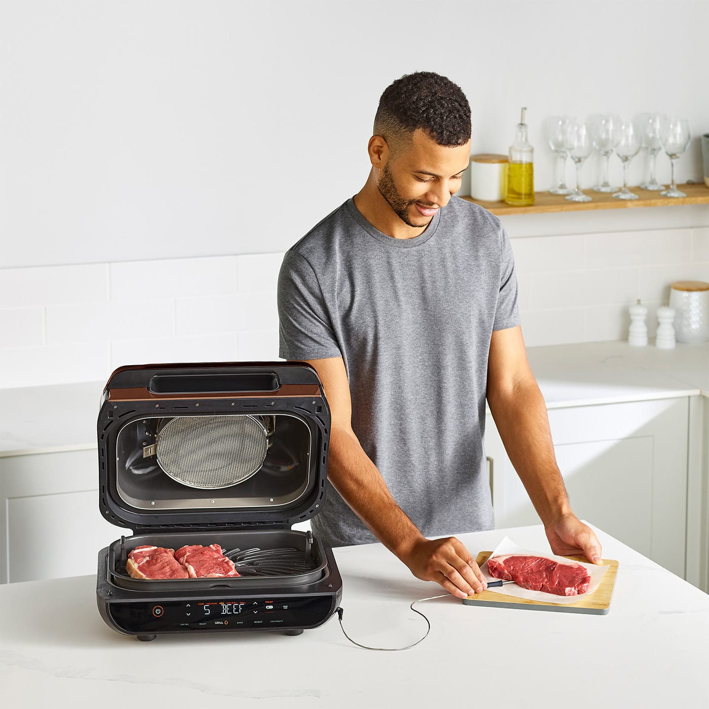 Ninja Deluxe Black Copper Edition Foodi MAX Health Grill Air Fryer AG551UKDBCP Ninja Health Grills